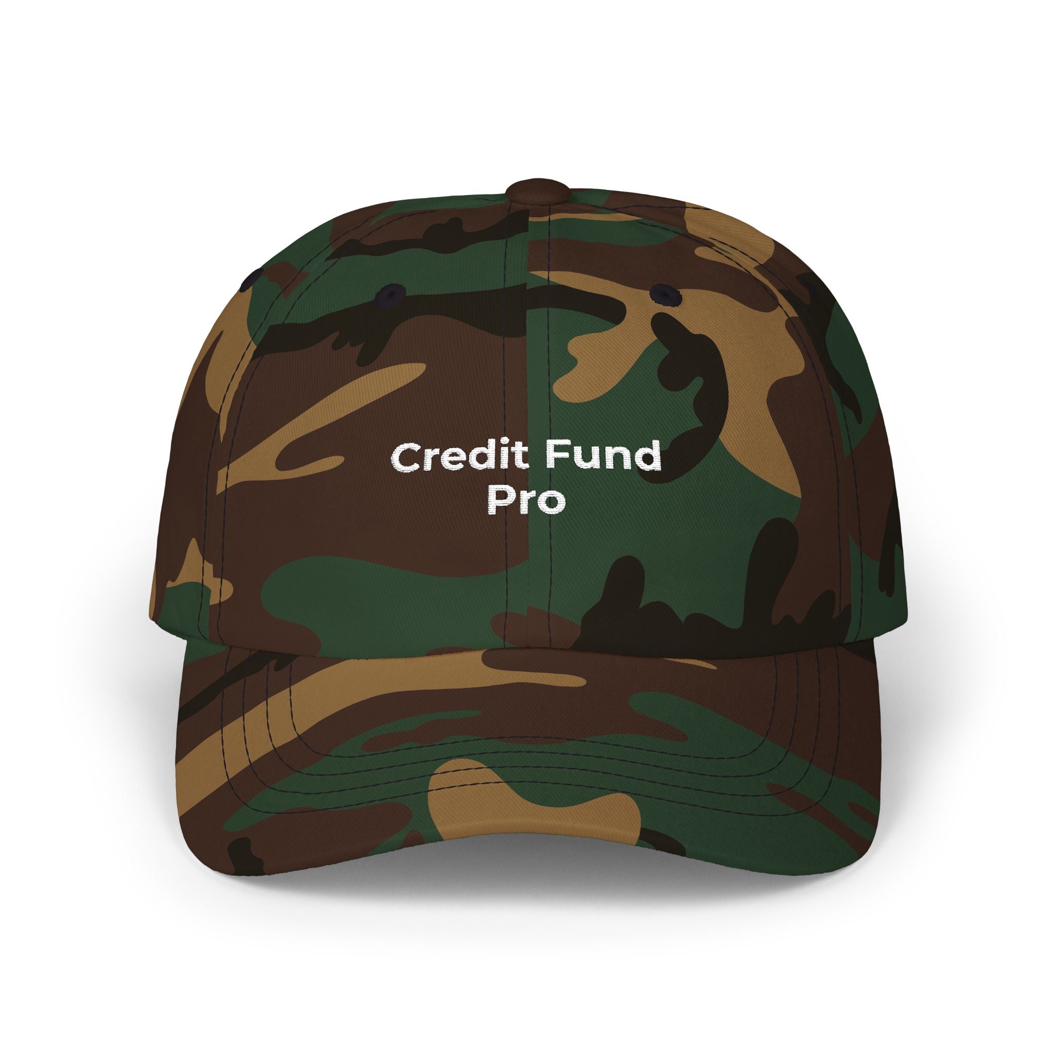 Credit Fund Pro - Classic Dad Cap Embroidered Minimalist White Baseball Hat
