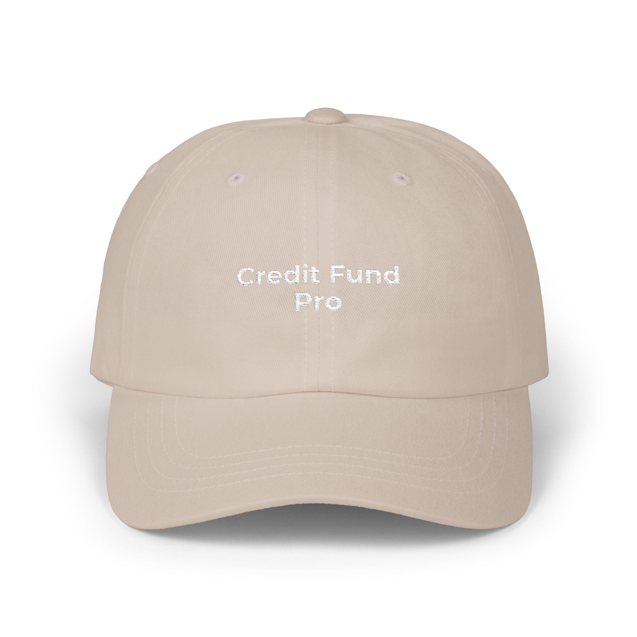 Credit Fund Pro - Classic Dad Cap Embroidered Minimalist White Baseball Hat