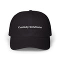 Custody Solutions - Embroidered Classic Dad Cap — Minimal Script White Baseball Hat