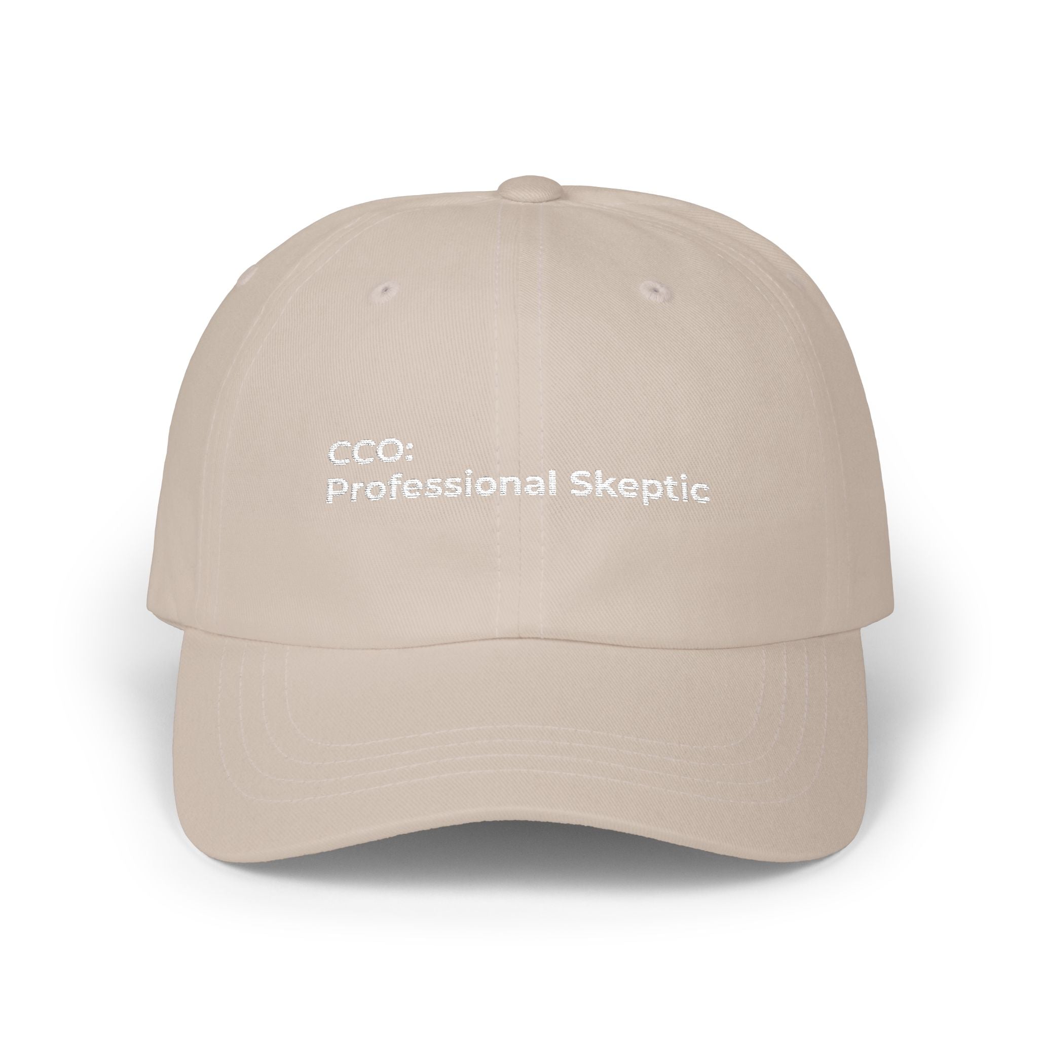 CCO: Professional Skeptic - Classic Dad Cap – Minimal Embroidered Dad Hat