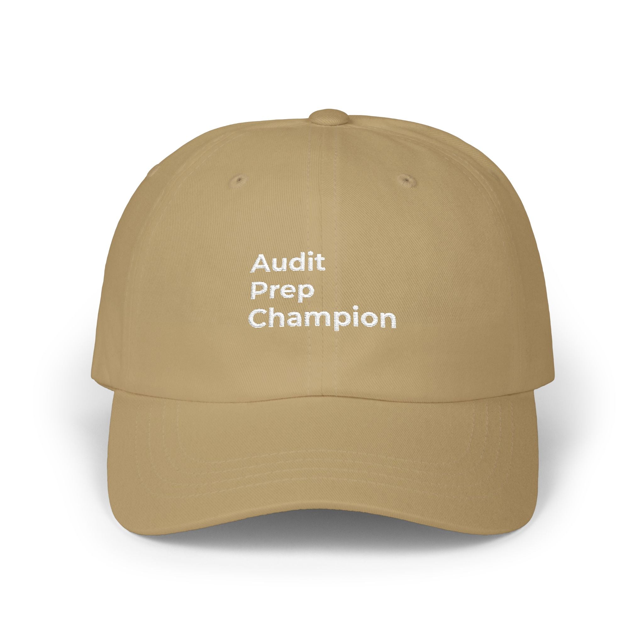 Audit Prep Champion - Dad Cap — Minimal Embroidered Classic Dad Hat