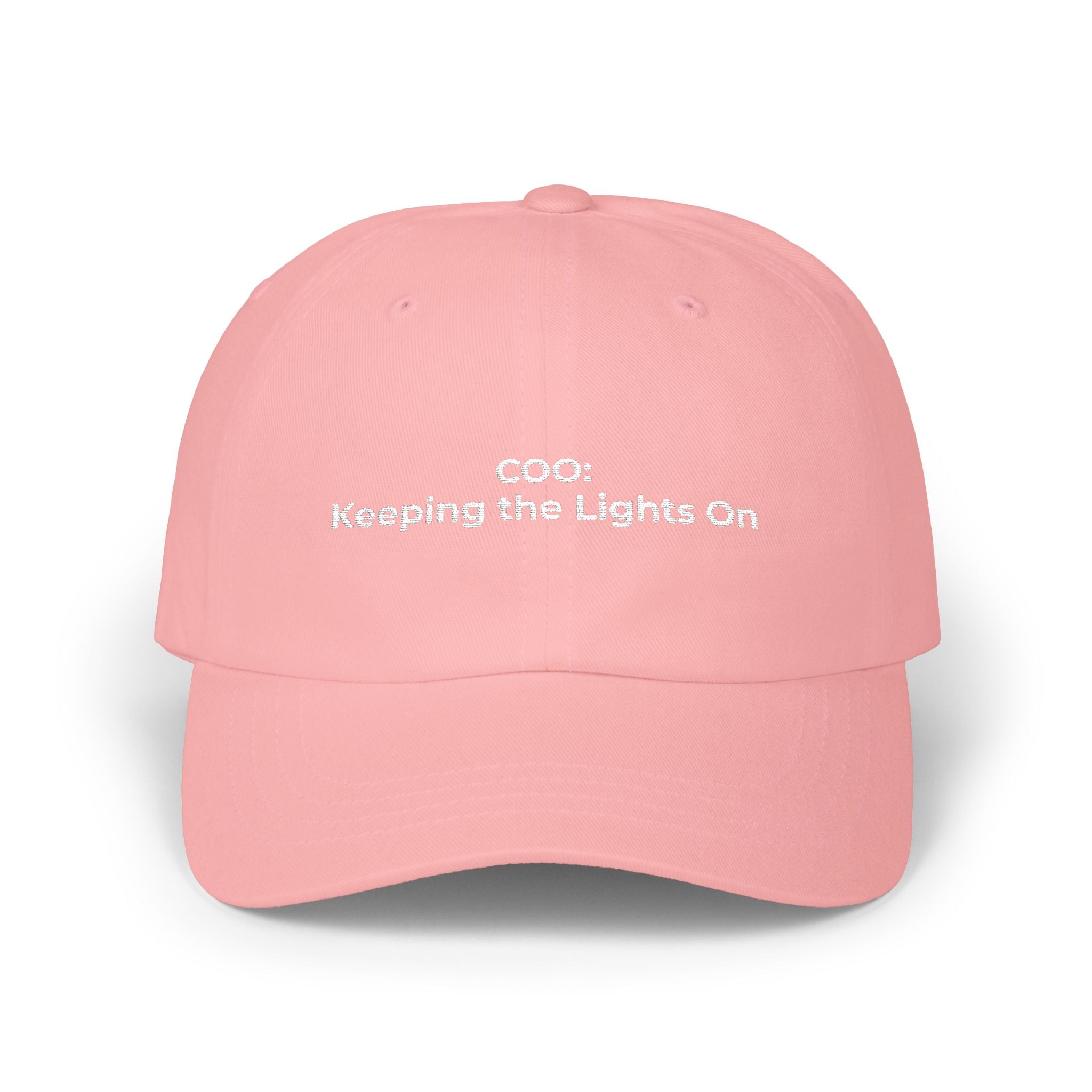 COO: Keeping the Lights On - Classic Dad Cap — Minimal Embroidered Casual Baseball Hat