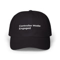 Controller Mode: Engaged - Classic Dad Cap — Minimal Embroidered White Baseball Hat