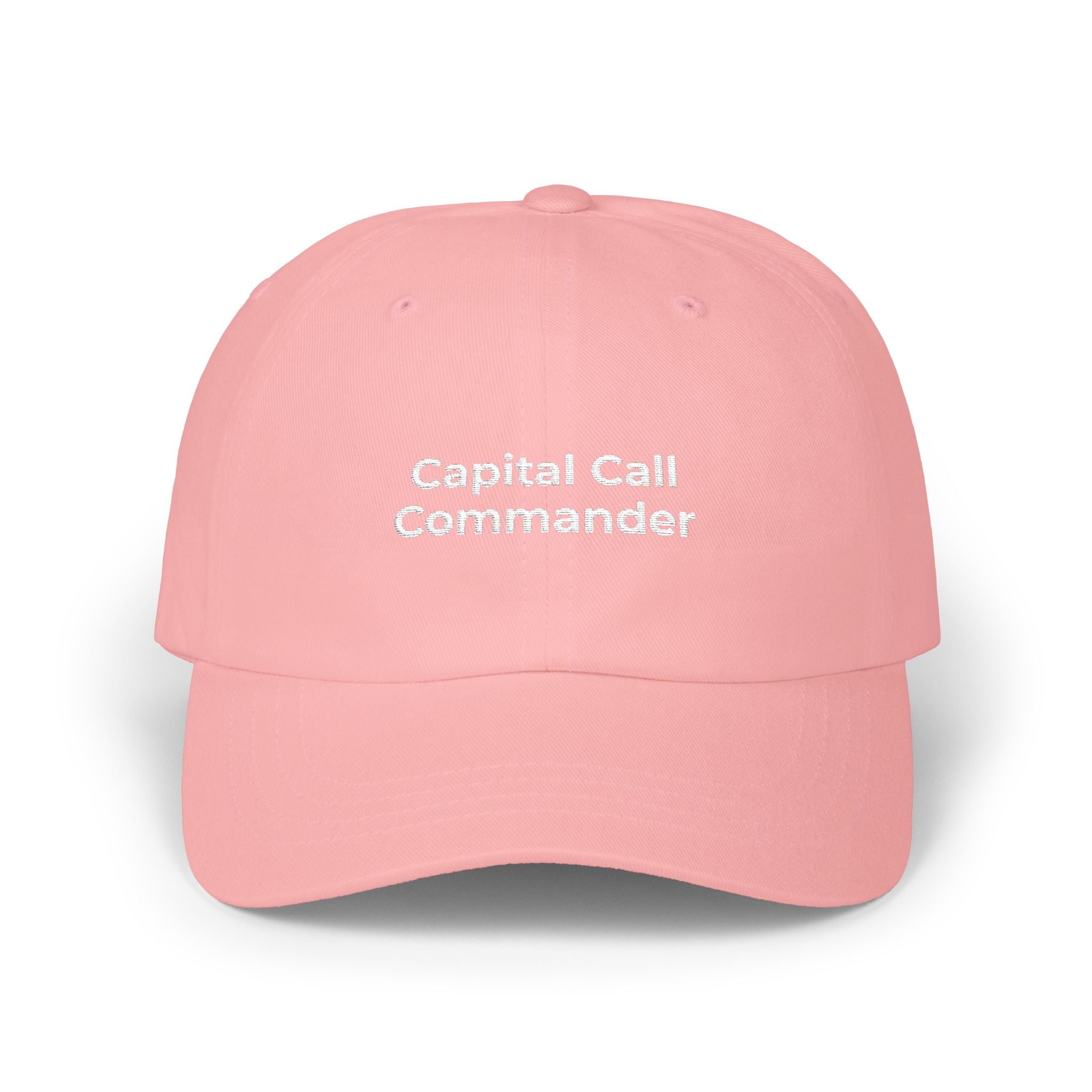 Capital Call Commander - Classic Dad Cap - Minimal Embroidered Everyday Baseball Hat