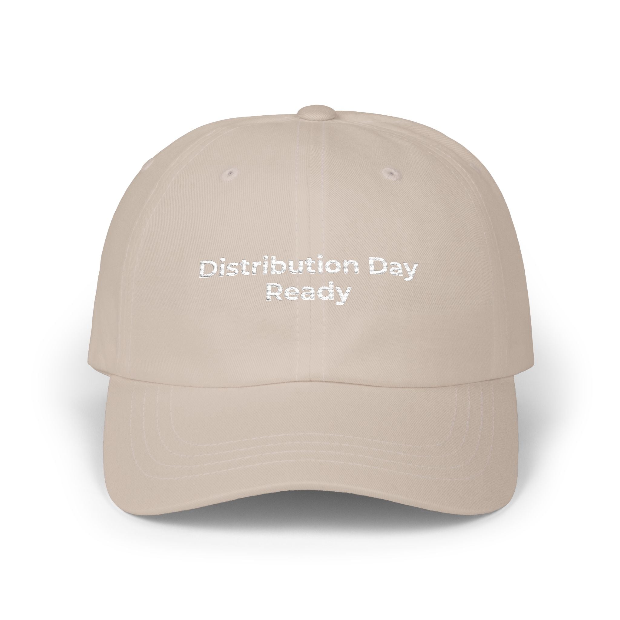 Distribution Day Ready - Embroidered Classic Dad Cap – Minimal White Everyday Baseball Hat
