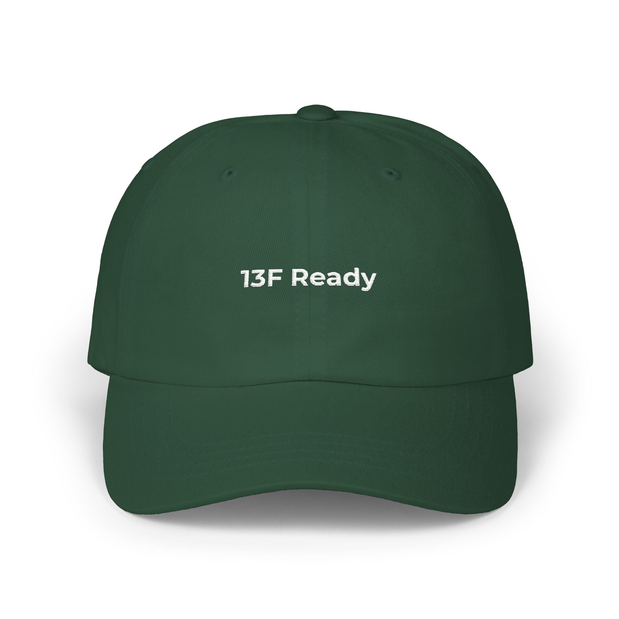 13F Ready - Classic Dad Cap – Minimal Embroidered Dad Hat (Everyday Casual Baseball Cap)