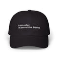 Controller: I Control the Books - Classic Dad Cap — Minimal Embroidered Logo White Baseball Hat