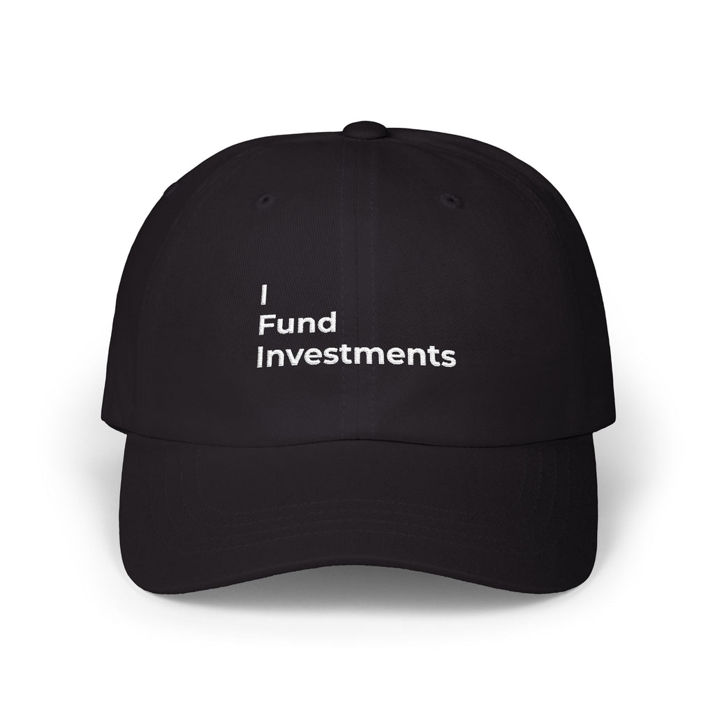I Fund Investments - Classic Dad Cap – Minimal Embroidered White Baseball Hat
