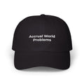 Accrual World Problems - Dad Cap — Minimal White Embroidered Classic Dad Hat